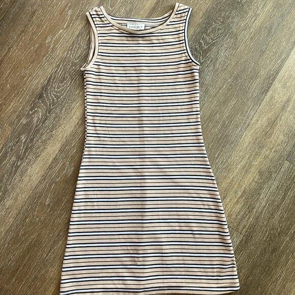 Energie Striped Size S Velour Mini Dress - Picture 4 of 8